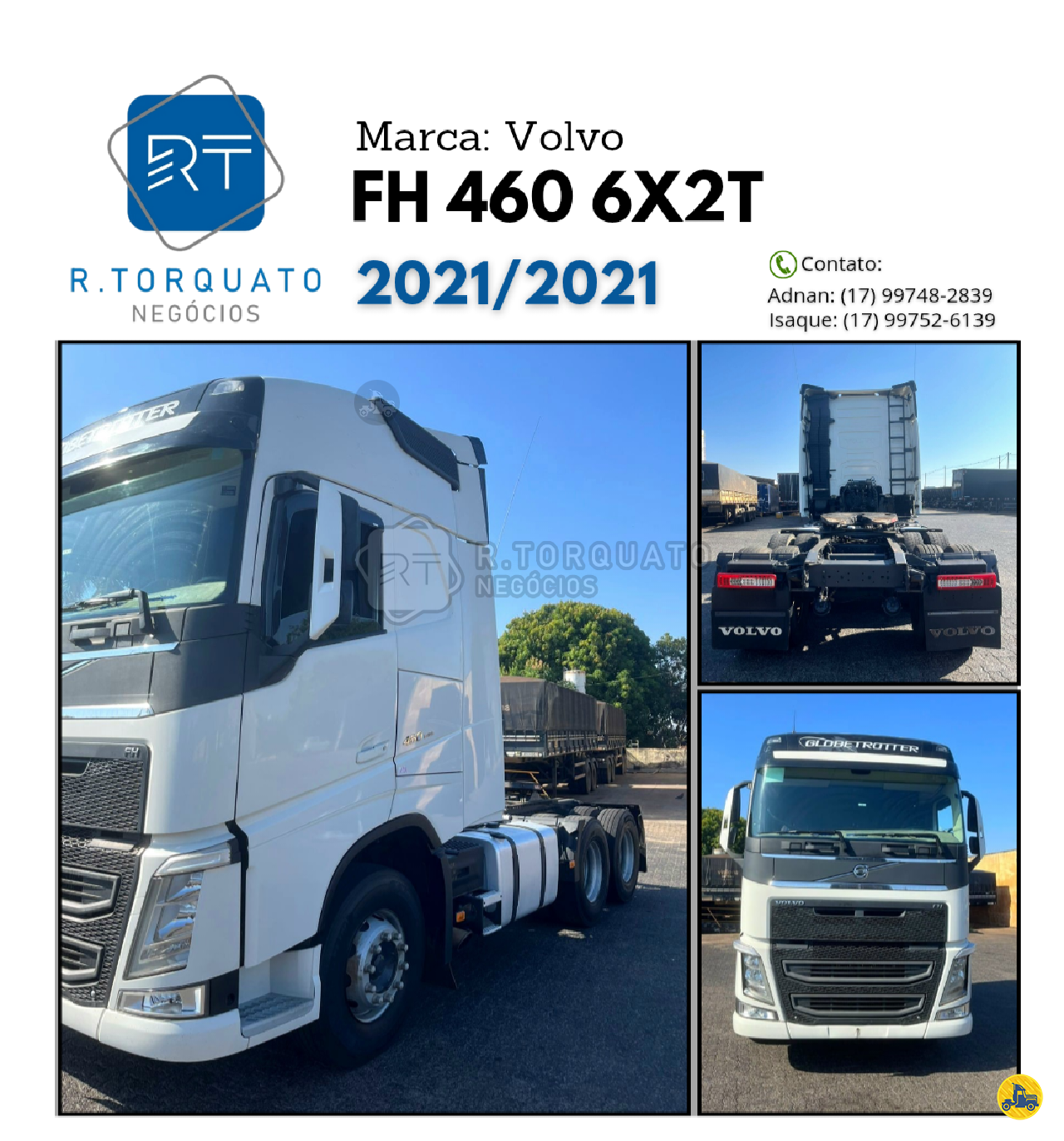 CAMINHAO VOLVO VOLVO FH 460 Cavalo Mecânico Cavalo 6x2 R.Torquato Negócios São José do Rio Preto SÃO PAULO SP